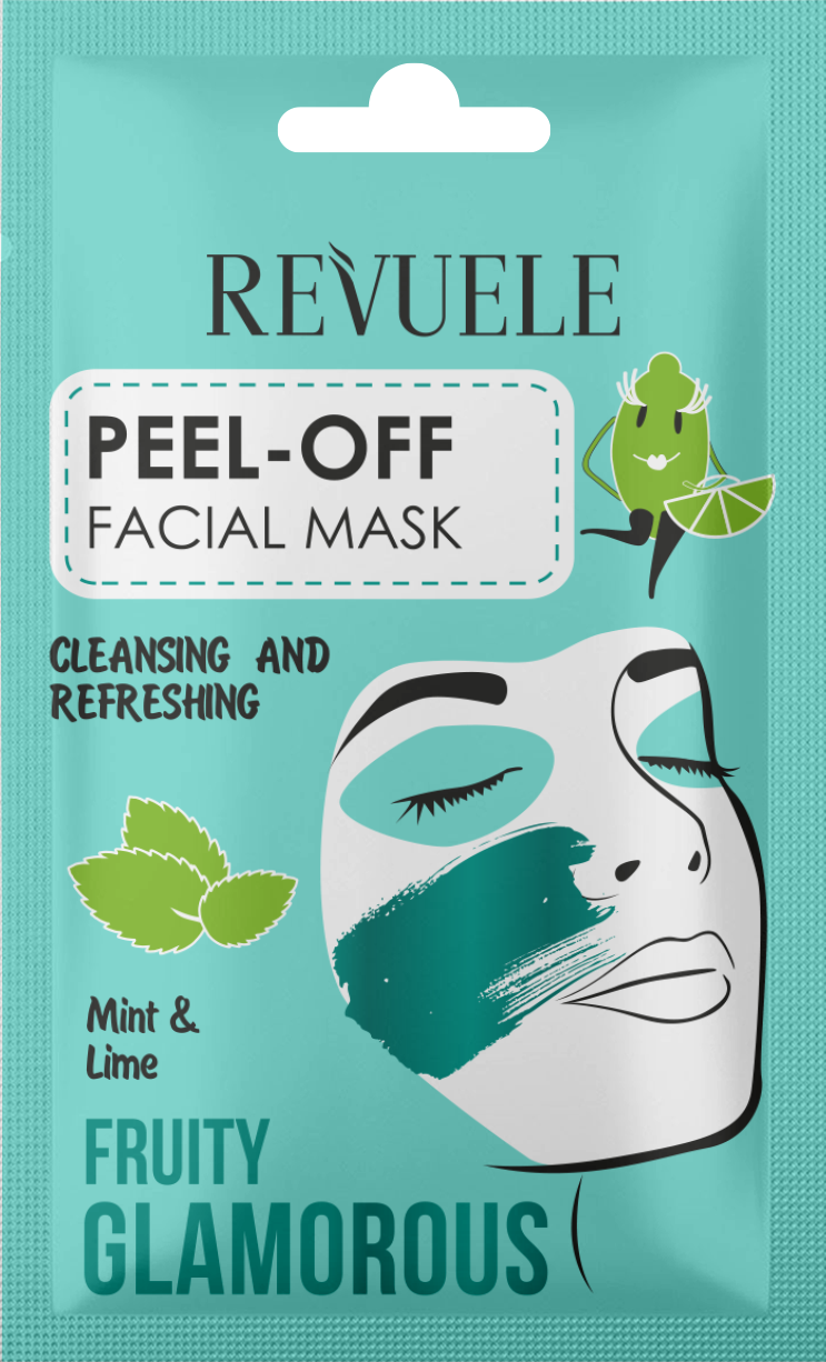 Revuele Sachet Fruity peel off face mask mint & lime 15 ml