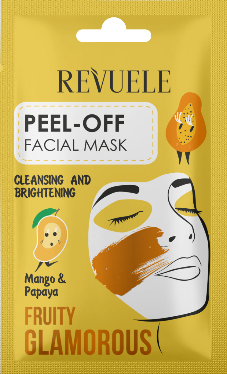 Revuele Sachet Fruity peel off face mask mango & papaya 15 ml