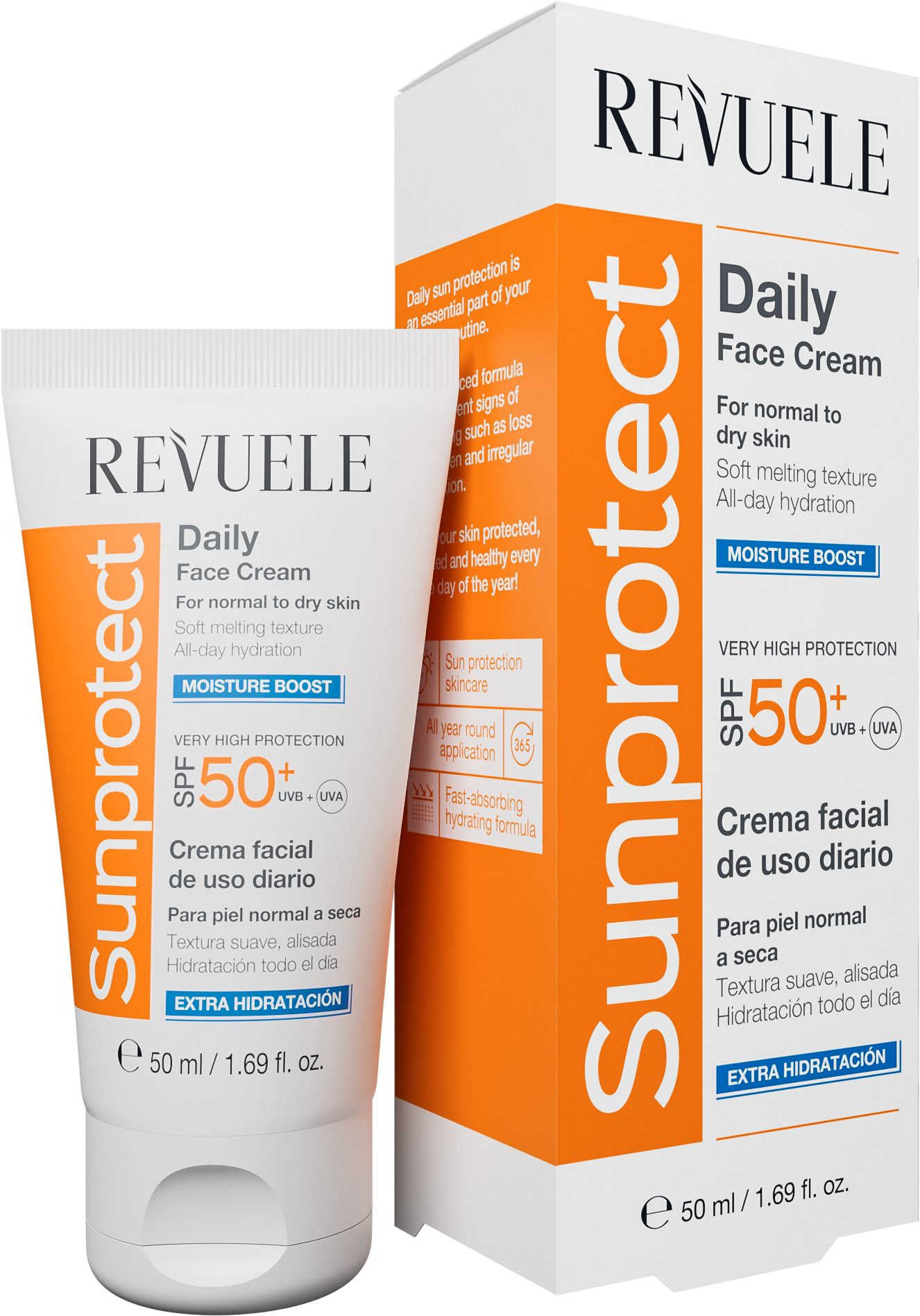 Revuele Sunprotect daily face cream-moisture boost SPF50+
